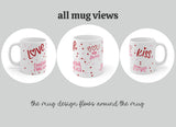 Graffiti Valentine's Day 11 oz. ceramic mug